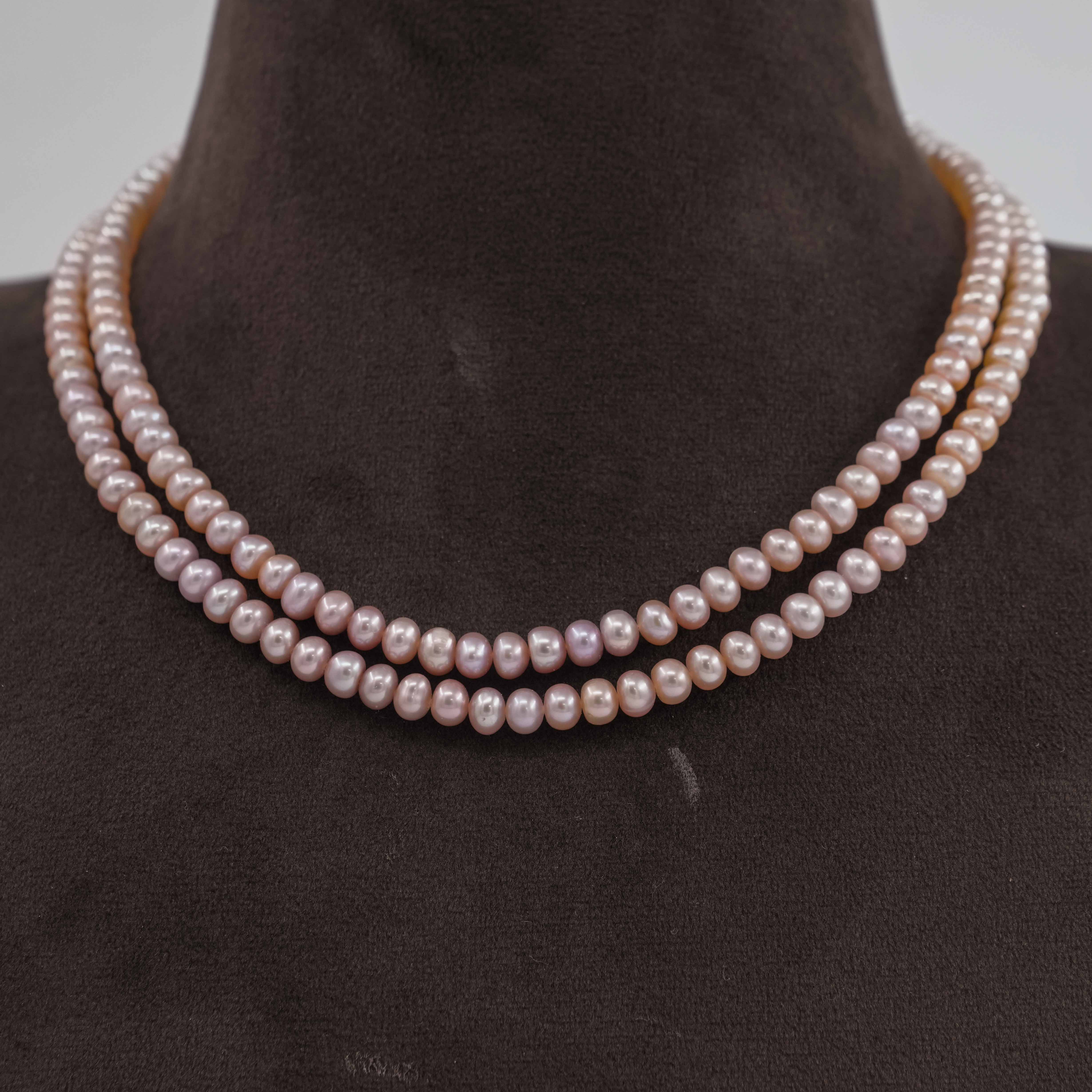 The Pearl Atelier by Kabra Pearls - Shaded Double Layer Pearl Necklace